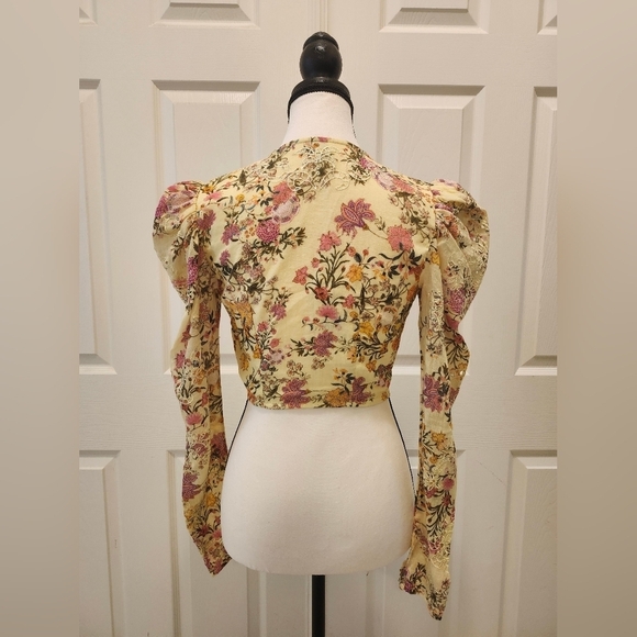 Hemant & Nandit Lyla Floral Crop Top - Picture 2 of 14
